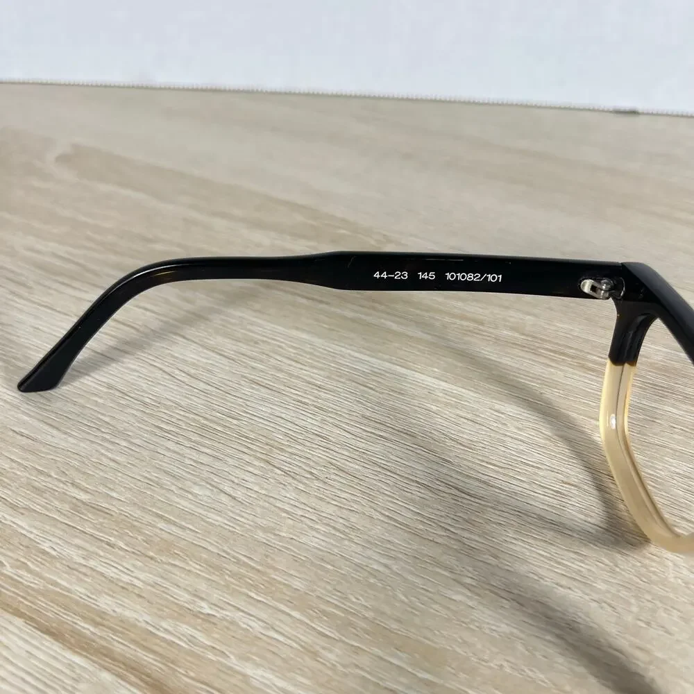 RARE SEE 1212 101082/101 Eyeglasses Split Dark Tortoise Horn Rim Frame 44-23-145